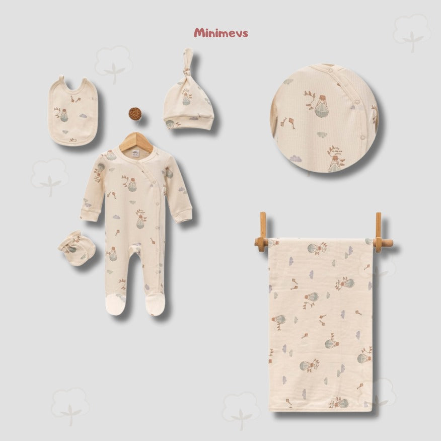 Paraşüt Desenli 5'li Tulum Seti