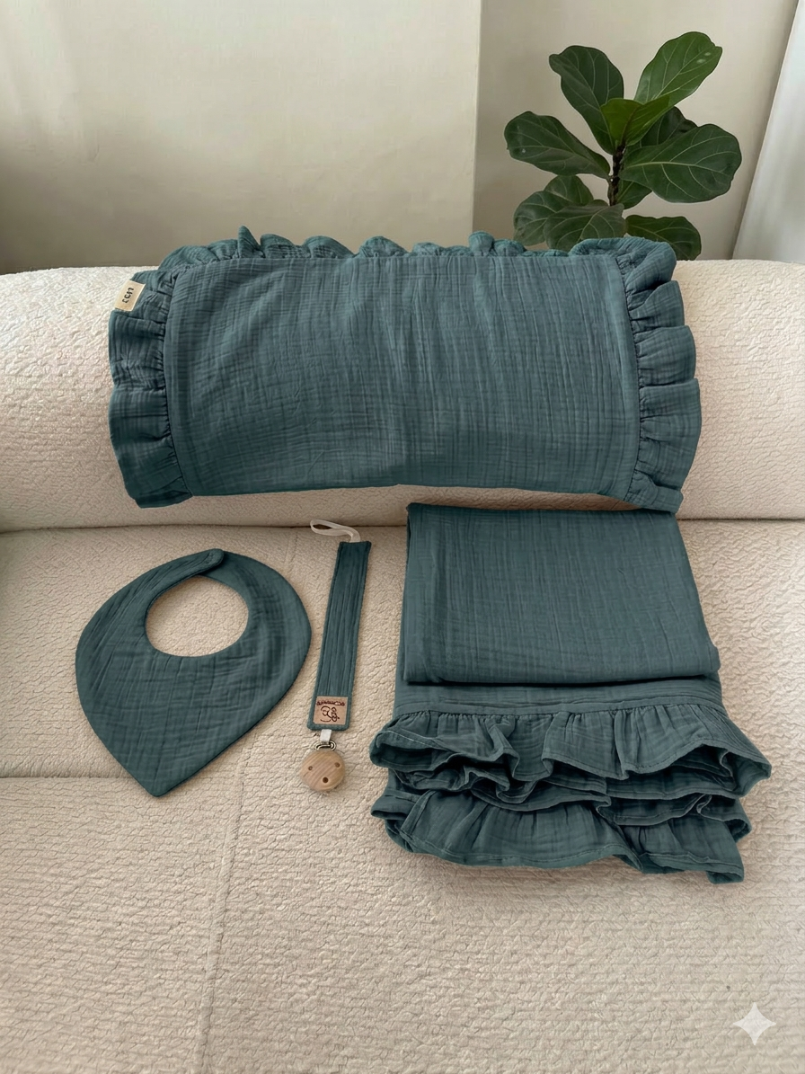 Müslin Nevresim Seti 4 lü (çarşafsız)