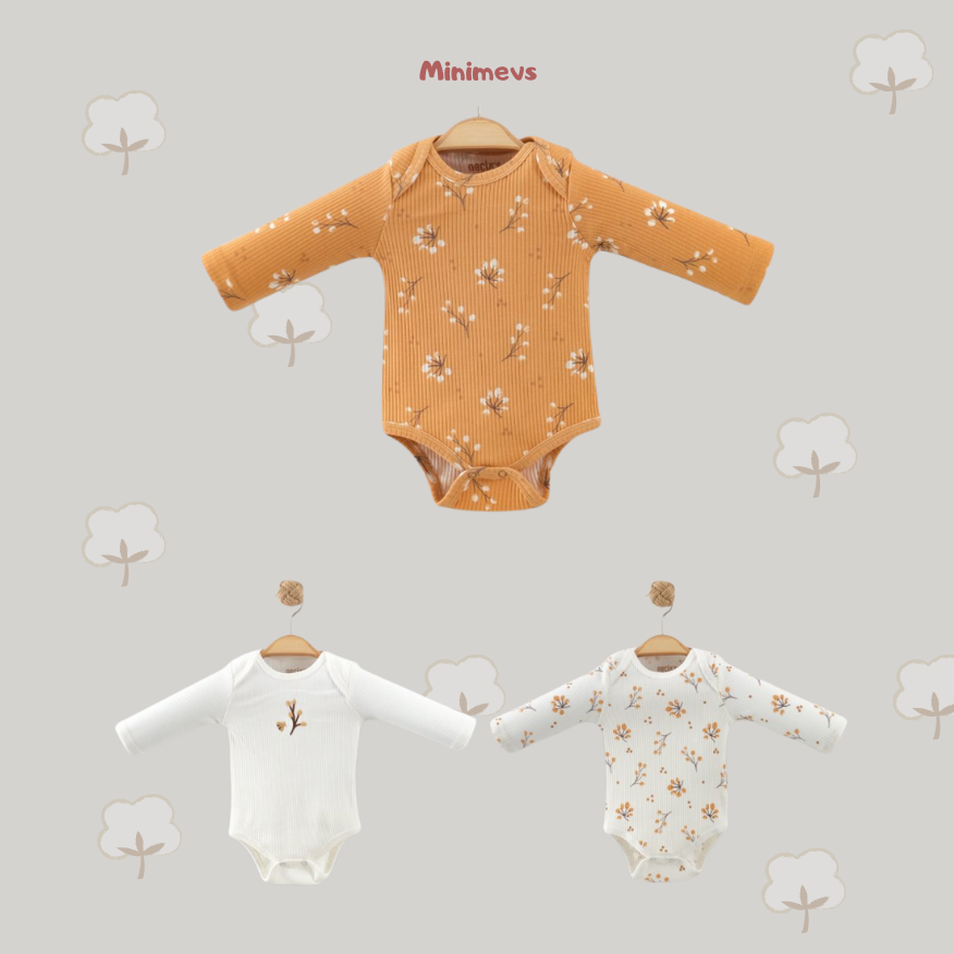 Sonbahar Desenli 3'lü Body Seti