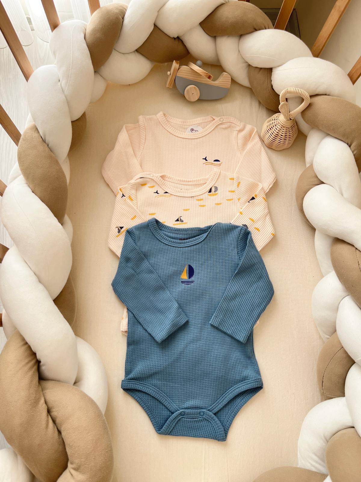 Yelken Desenli 3'lü Body