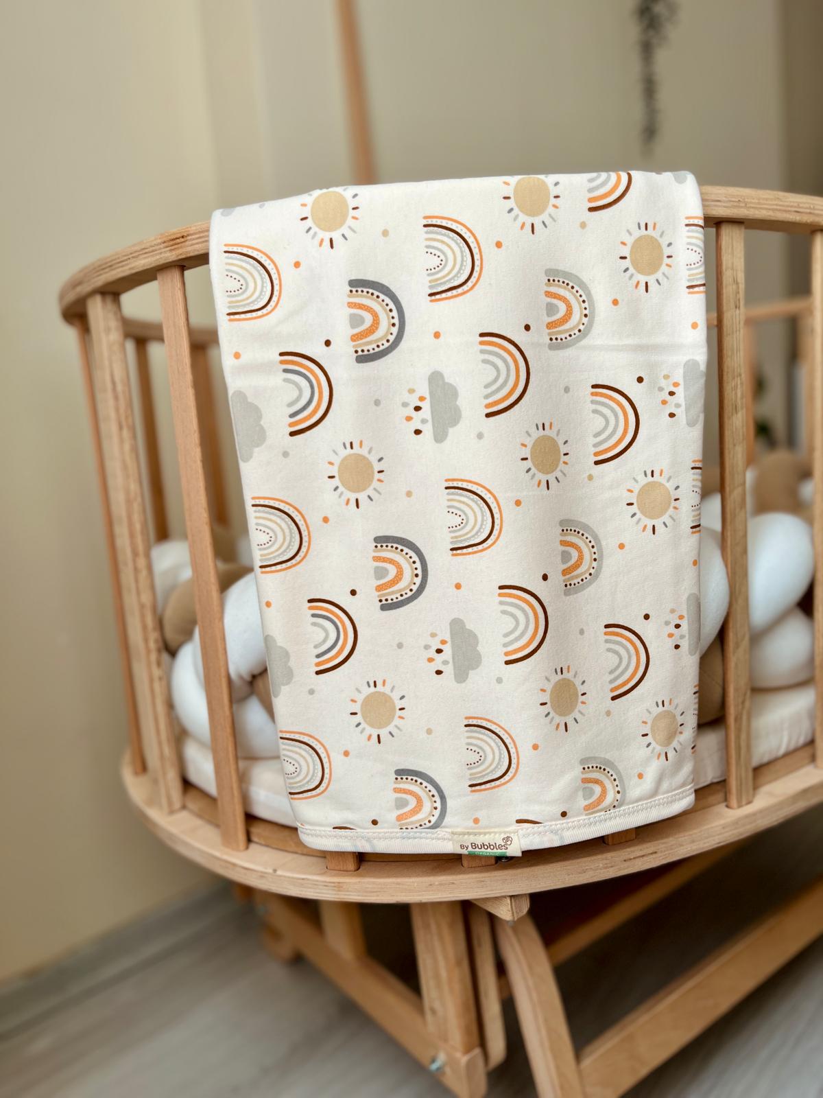 Gökkuşağı Desenli Bebek Battaniyesi