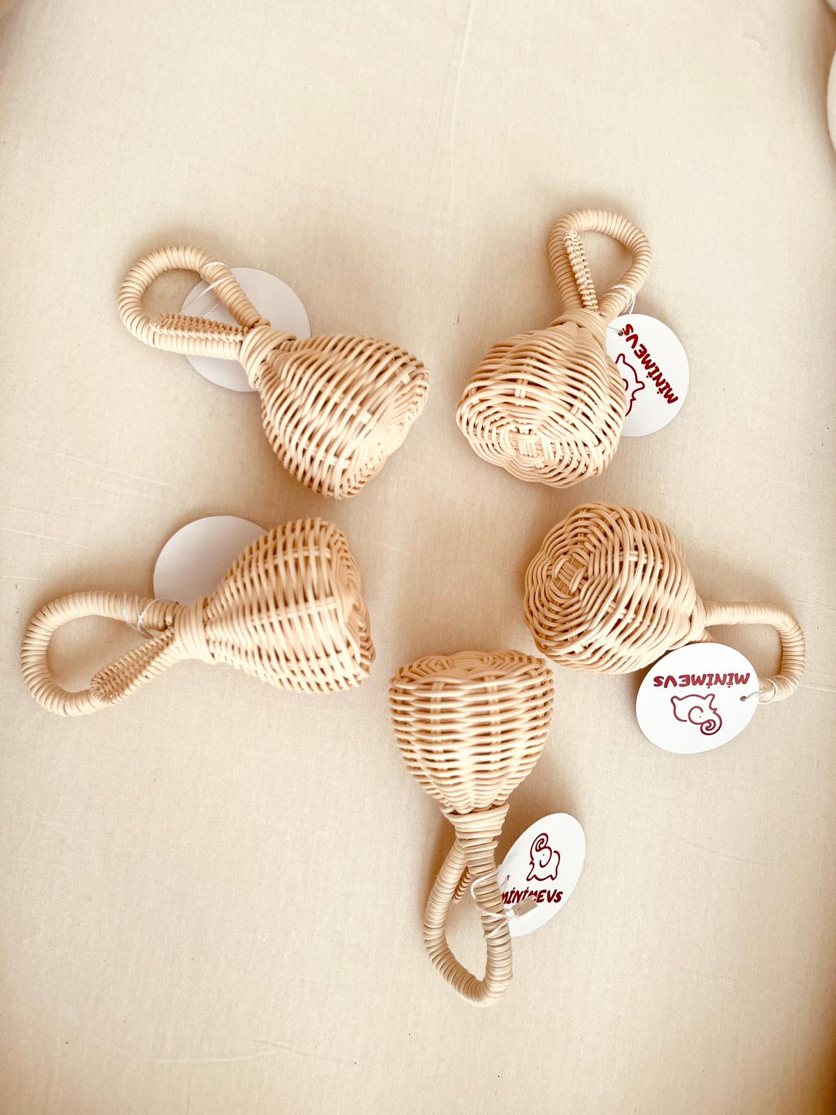 Doğal Rattan Bebek Çıngırağı