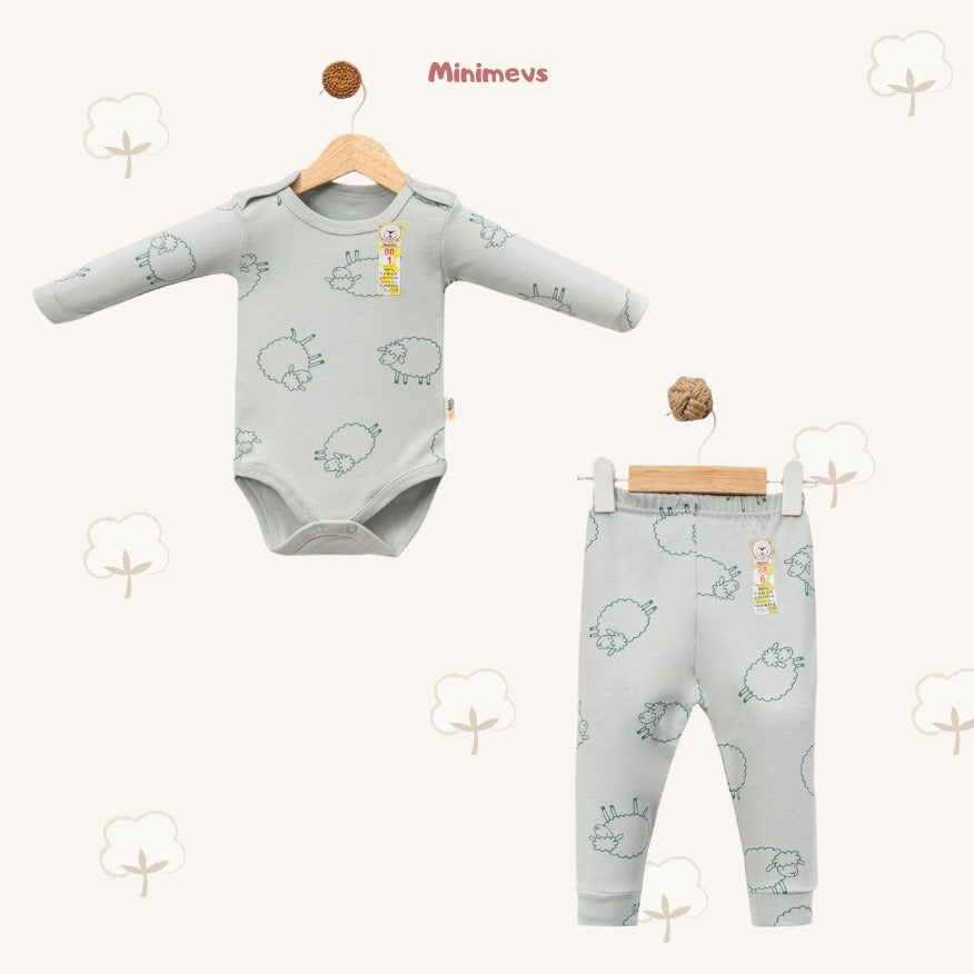 Koyun Desenli Alt Üst Takım